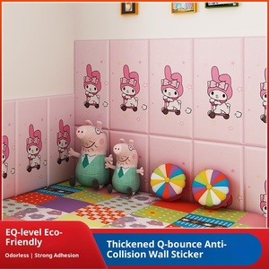 Autocollants muraux épaissis <span class=keywords><strong>de</strong></span> sécurité pour enfants, rembourrage souple pour tête <span class=keywords><strong>de</strong></span> <span class=keywords><strong>lit</strong></span>, bordure <span class=keywords><strong>de</strong></span> <span class=keywords><strong>lit</strong></span> Tatami, bordure <span class=keywords><strong>de</strong></span> chevet auto-adhésive antibactérienne - Product Image 1