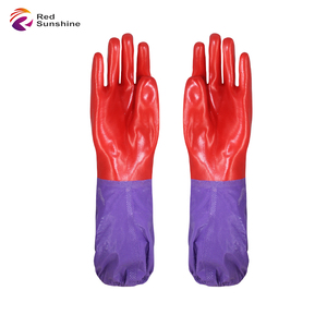 Guantes para lavar platos de Pvc duraderos impermeables para cocina, guantes cálidos para limpieza de tareas domésticas - Product Image 1