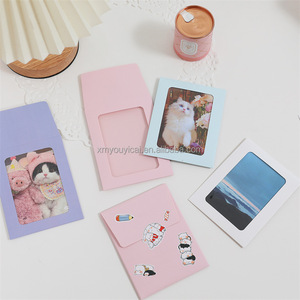 Enveloppes en velours colorées personnalisées avec fenêtre, 300g, 8.5x11+5, membrane silencieuse, logo imprimé offset, pochettes pour cartes postales, inserts photo - Product Image 2