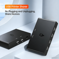 Commutateur de partage USB 2.0 2 entrées 4 sorties, compact, moulage privé, logo OEM, 100 % inspecté, prêt à être expédié, fabriqué en Chine