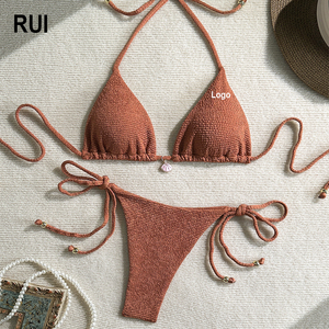 RUIQUWIN Ensembles de bikinis 2 pièces push-up sexy pour femmes, personnalisables, respirants, à séchage rapide, écologiques, dos nu, pour les vacances, avec bijoux - Product Image 1