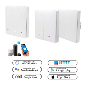 LeDeast <span class=keywords><strong>PS5</strong></span>สวิตช์ติดผนัง Wi-Fi อัจฉริยะ1/2/3แก๊งพร้อมปุ่มกดควบคุมเข้ากันได้กับ <span class=keywords><strong>Alexa</strong></span> และ Google Voice - Product Image 1