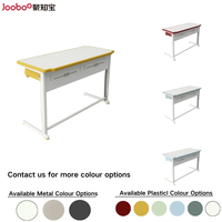Table d'étude moderne pour étudiants Songel, banc de bureau deux places, écologique, réglable en hauteur, durable, mobilier scolaire à bas prix