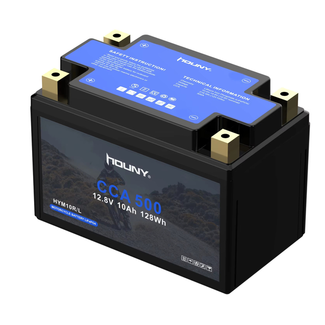 Houny 12.8V LiFePO4 Motorcycle Cranking Battery 4Ah Lithium Iron Phosphate Starter Battery High CCA Lightweight