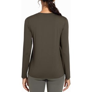 Camiseta Deportiva de Manga Larga para Mujer FOXA, Cuello Redondo, Transpirable, de Secado Rápido, para Yoga y Running - Product Image 3