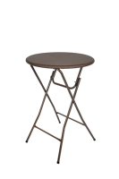 Table Haute Ronde Pliante en Plastique HDPE 32 Pouces Hitree, Blanche, pour Événements et Fêtes en Extérieur
