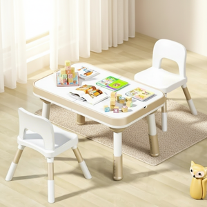 Ensemble de <span class=keywords><strong>bureau</strong></span> réglable pour l'apprentissage des enfants, idéal pour la maternelle, l'éducation préscolaire, l'écriture et la lecture, et tableau de dessin pour filles - Product Image 1