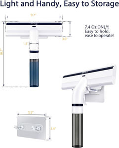 Vente en gros : Nouvelle conception de raclette à vitres 4-en-1 brevetée avec long manche et pulvérisateur de nettoyage en silicone pour la collecte de l'eau - Product Image 5