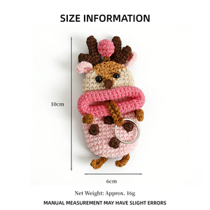 Porte-clés poupée au crochet, tricoté à la main, motif monstre à grande bouche amusant, avec tirette, pochette à monnaie dessin animé, accessoires de sac Kawaii, breloques - Product Image 6