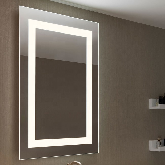 Новый дизайн на заказ, декоративное умное светодиодное зеркало для ванной и душа в отеле