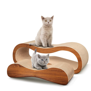 Papan goresan kucing 2 In 1 kombinasi karton bergelombang goresan kucing tempat tidur melengkung kardus bergelombang - Product Image 1
