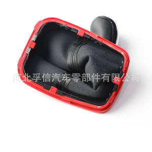 Pommeau de levier de vitesse en cuir, 5 ou 6 vitesses, ergonomique, pour Bora, cadre rouge - Product Image 5