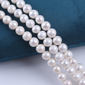 Perles d'eau douce naturelles en forme de riz, 10-11 mm, blanches, pour la fabrication de colliers et de bracelets, en gros, provenant de Zhuji - Product Image 5