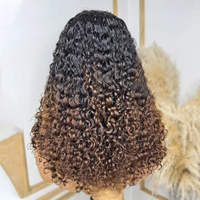 Perruque Ombre Brune 13x4 Entièrement en Dentelle Cheveux Humains SDD Boucles Birmanes pour Femmes 5x5 Perruque Frontale Sans Colle Cheveux Humains Brésiliens