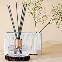 Bouteille en verre vide de 100 ml pour diffuseur à bâtonnets d'huiles essentielles, désodorisant d'ambiance, avec bouchon à vis et marquage à chaud