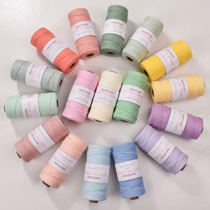 Filo di ciniglia decorativo 100% cotone, 21 fili, 150m, 2mm, con anima avvolta, ad alta tenacità, tinto a corda, colorato, per tappezzeria tessuta a mano e decorazioni per la casa - Product Image 2