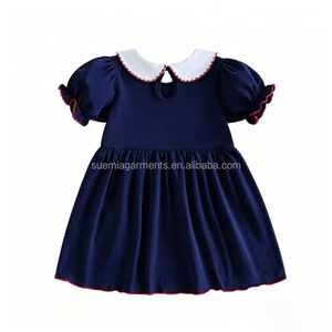 Vestido de Verano para Bebés y Niñas Pequeñas, con Cuello de Muñeca y Mangas Abullonadas, 95% Algodón, Diseño Personalizado de Fábrica con Bajo MOQ - Product Image 2