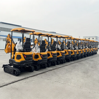 Mini-excavatrice diesel Euro 5 de 1,2 tonne à chenilles en caoutchouc pour vergers, micro-pelle tout-terrain pour aménagement paysager, prix usine