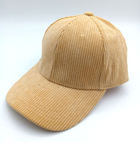 Gorra de Béisbol Clásica Ajustable de Pana Lisa - Gorra Deportiva Casual de Color Sólido