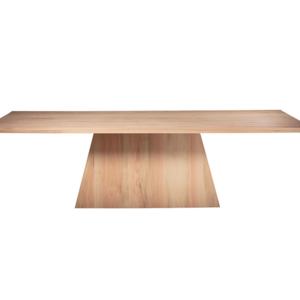 Juego de Comedor Brutalista de Madera Maciza Natural, Mesa de Comedor de Lujo - Product Image 1