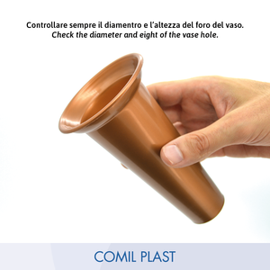 Vase en plastique de grande qualité remplacement mausolée crypte moulé par injection couleur cuivre hauteur 6 pouces pour l'exportation - Product Image 5