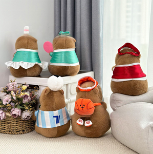 8 Inch Super Soft Claw Machine Capybara Plush Toy Basketball Badminton Sports Bear Doll Soccer Playing Capybara - Product Image 5