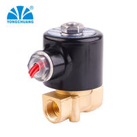 Vanne solénoïde en laiton à action directe 2W025/040, homologuée CE, port 1/8-3/8 pour air, eau, huile, gaz basse pression
