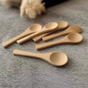 Cucharas de bambú y madera al por mayor, cucharas de bambú carbonizadas, cucharas especiales para té de flores, cucharas de madera con mango largo - Product Image 2
