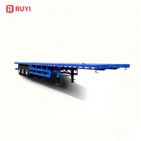 Prix usine Semi-remorque plateau porte-conteneurs 2/3/4 essieux 20/40 pieds, capacité 50/60 tonnes, avec système de verrouillage de conteneurs