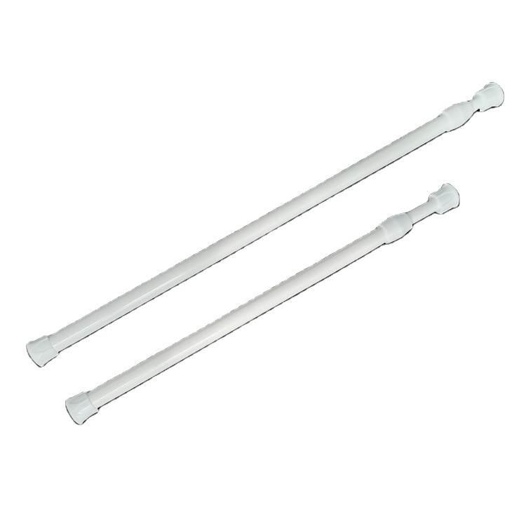 Adjustable Tension Telescopic White Curtain Rod
