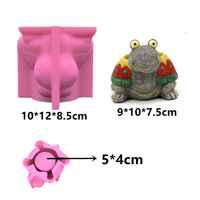 3D dessin animé tortue forme bricolage Silicone béton béton ciment plâtre cire gypse plâtre résine Pot de fleur moule