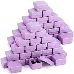 Lot de 72 boîtes cadeaux légères carrées pour bijoux, bagues, colliers, boucles d'oreilles, mariage, Noël, 2 x 2 x 1,2 pouces - Product Image 1