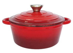 Casserole <span class=keywords><strong>en</strong></span> <span class=keywords><strong>fonte</strong></span> émaillée avec couvercle, logo personnalisé - Product Image 3