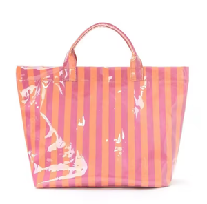 Sac de plage durable, toile rayée colorée d'été, sac de shopping pour femme, idéal pour les voyages - Product Image 3