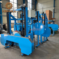 Scierie à bande horizontale portable pour la coupe de bois avec remorque