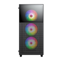 Boîtier PC de jeu noir ATX Offres Spéciales avec verre trempé côté refroidi à l'eau 240 prend en charge les ordinateurs et les tours PC