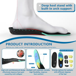 6-delige Verstelbare Boog Ondersteuning Orthopedische Schokabsorptie Binnenzool Juiste Booghouding Voorkomen Plantaire Fasciitis Inzetstukken - Product Image 4