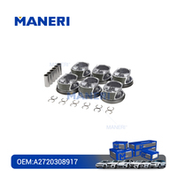 MANERI A2720308917 Fabricant Stock 92.9mm Piston et Jeu de segments pour Mercedes Benz M272 3.5L V6 Moteur Piston Assembly