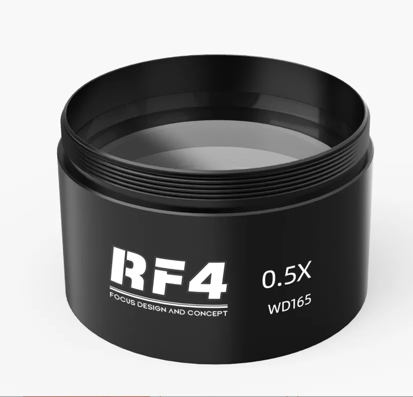 RF4 WD165 0, 5X lensa mikroskop trinokular lensa objek tambahan untuk Stereo Zoom kamera Barlow