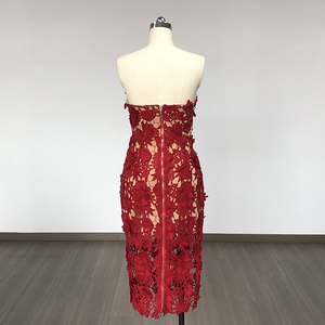 Vestido Maxi de Jacquard transparente modesto para mujer personalizado con cuello en V sólido sirena fluida elegante vestidos de mujer para fiesta de noche - Product Image 3