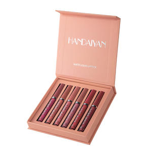<span class=keywords><strong>HANDAIYAN</strong></span> Set de 6 Brillos Labiales Mate de Terciopelo, Resistentes al Agua, de Larga Duración, Cosmético de Belleza, Bálsamo Labial, Regalo - Product Image 2