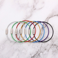 Anneau porte-clés métallique coloré 1,5 mm x 15 cm, boucle en fil de fer peint couleur bonbon pour accessoires de bricolage, vente en gros, pièces de breloques pour sacs