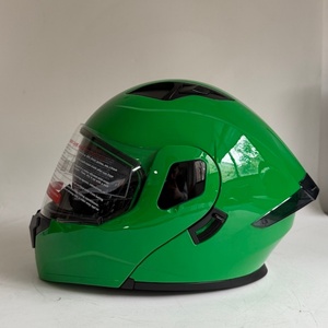 <span class=keywords><strong>Casco</strong></span> de Motocicleta Abierto, <span class=keywords><strong>Homologado</strong></span> por DOT, Carcasa Ligera de ABS, Acabado Verde, Calcomanías de Color Personalizables, Fabricante Chino OEM - Product Image 3