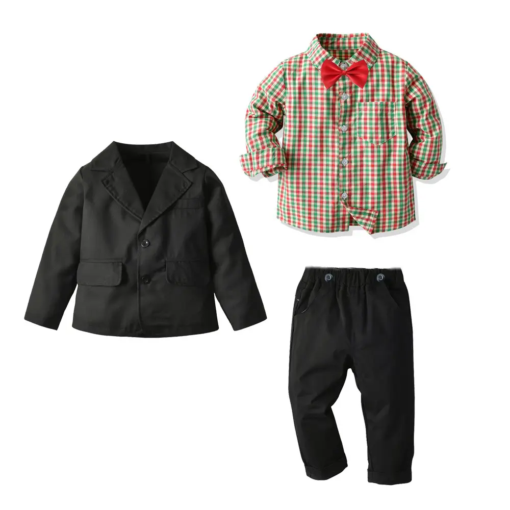 MQATZ Winter Kinder Anzug tragen junge Tücher set baumwolle ausländischen stil baby der herbst mantel kinder schwarz anzug 20B423