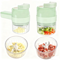 Mini hachoir électrique de cuisine, trancheuse à ail USB, hachoir à légumes facile à utiliser, fonctionnement manuel, hachoir à oignon et légumes
