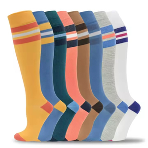 <b>Knee</b> <b>High</b> Compression Socks Women Full Nylon Flight Socks for Nurses Nurse Socks <b>High</b> Quality Wholesale - Product Image 2