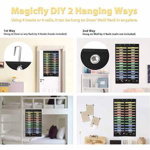 24-Pocket Premium Hanging <b>File</b> <b>Folders</b> Organizer 6-Door Foldable Wall-Mount Storage Charts for Office Paper Filing Magazine - Product Image 6