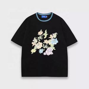 Camiseta de algodón de alta calidad para mujer con cuello acanalado personalizado 100% algodón para hombres - Product Image 3