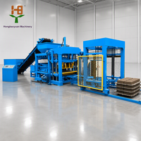 Ligne de production automatique de briques en béton à pression hydraulique, équipement de formage de blocs de bordure à commande PLC et motorisé par moteur vibrant