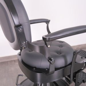 Chaise de salon professionnelle vintage haut de gamme pour hommes, inclinable, rotation à 360 degrés, réglable en hauteur, en cuir synthétique, pour barbier - Product Image 5